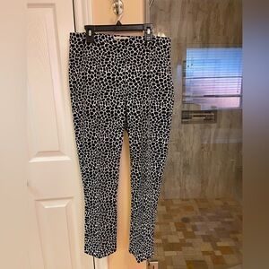 Michael Kors Black and White Cropped Pants